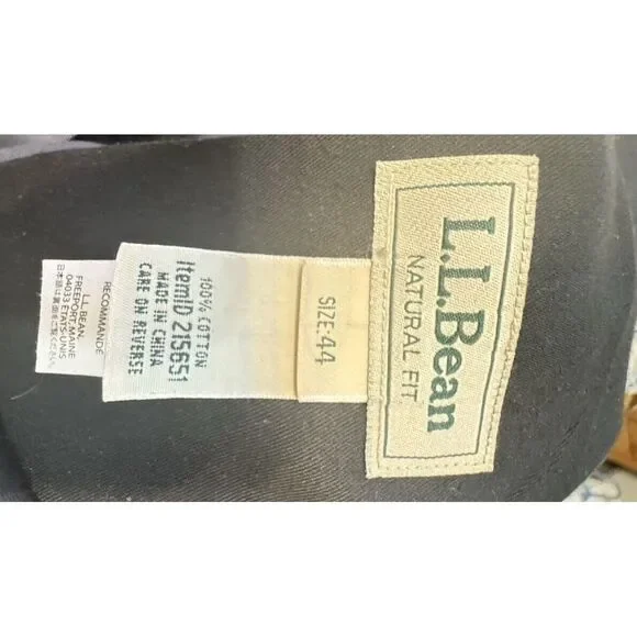 LL Bean Double L Chino Shorts Men's Gray Outdoor Wrinkle Free Comfort Size‎ 44 - Picture 3 of 3